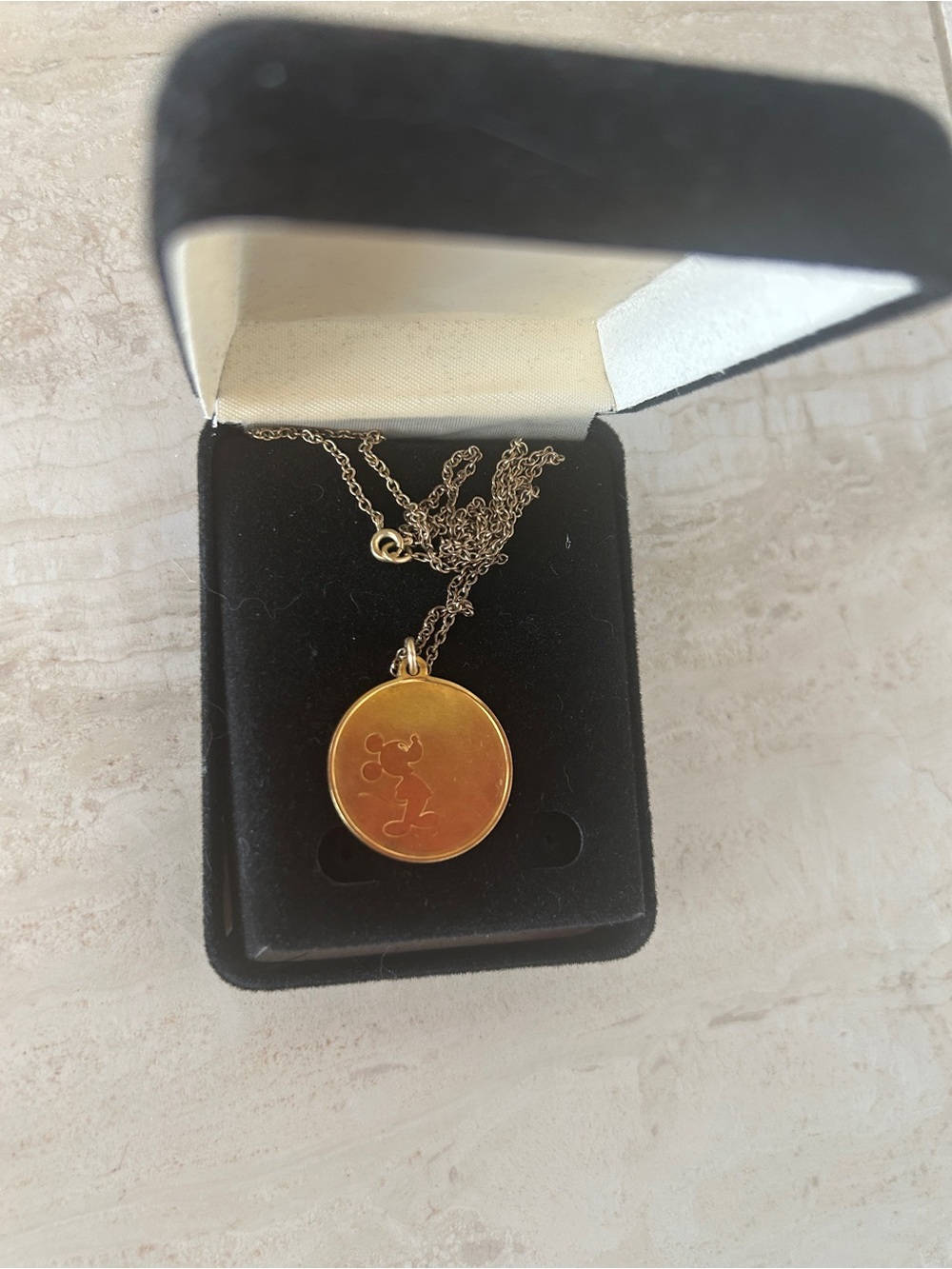 1978 Vintage Walt Disney Productions gold tone Mickey Mouse Necklace